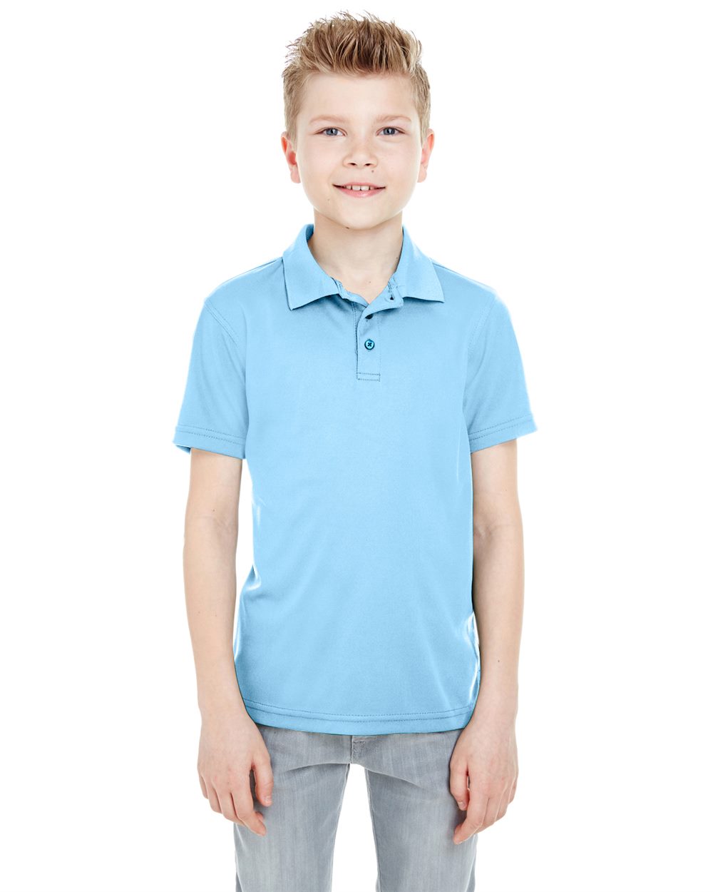 UltraClub 8210Y-US UltraClub 8210Y - Youth Cool & Dry Mesh Piqué Polo for custom printing in Montreal