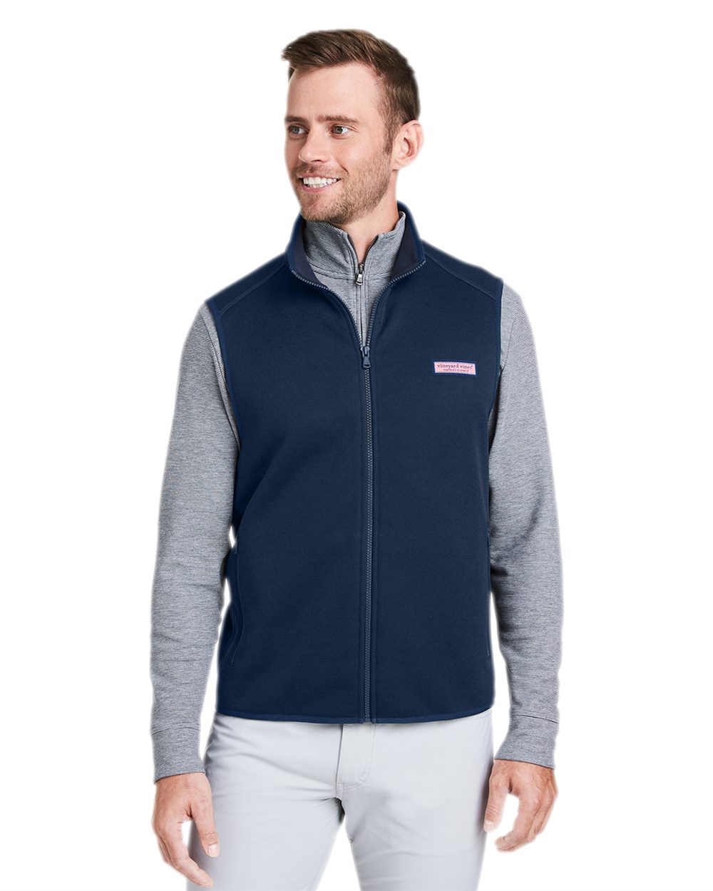 vineyard vines K002713-US vineyard vines K002713 - Men's Mountain Sweater Fleece Vest for custom printing in Montreal