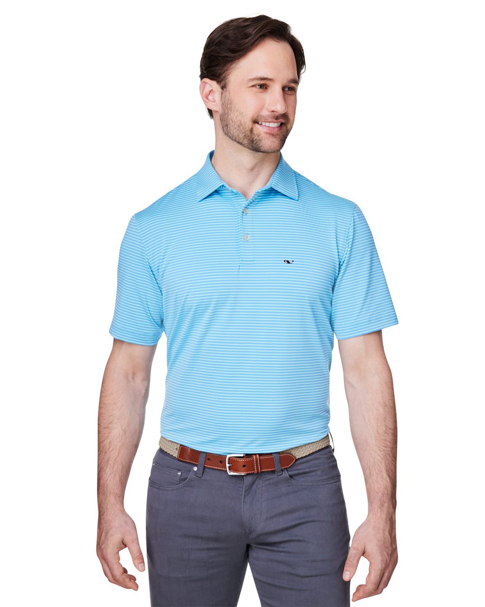 vineyard vines G012426-US vineyard vines G012426 - Men's Bradley Stripe Sankaty Polo for custom printing in Montreal