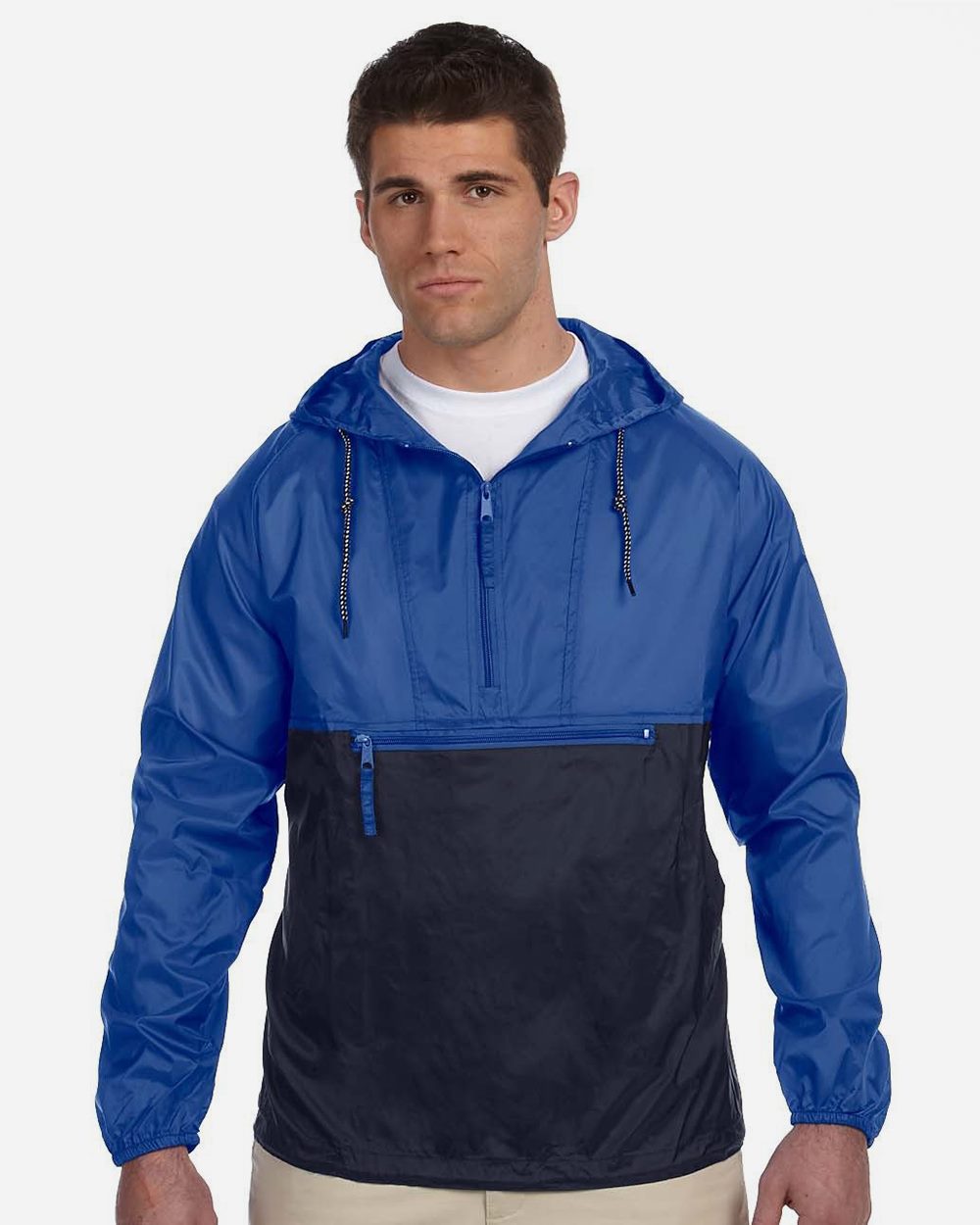 Harriton M750-US Harriton M750 - Unisex Packable Hooded Nylon Jacket for custom printing in Montreal