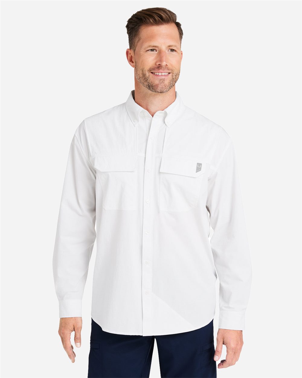 HUK H150184-US HUK H150184 - Men's Creekbed Pocket Fishing Shirt for custom printing in Montreal