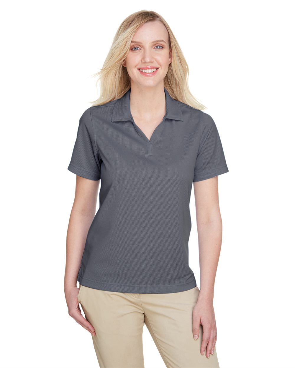 UltraClub UC102W-US UltraClub UC102W - Women's Cavalry Twill Performance Polo for custom printing in Montreal