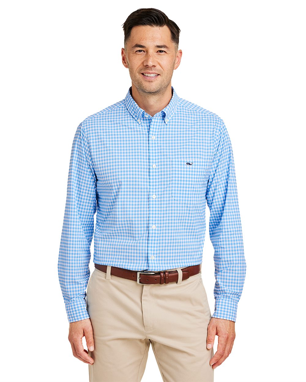 vineyard vines W012060-US vineyard vines W012060 - Men's On-The-Go Nylon Gingham Shirt for custom printing in Montreal
