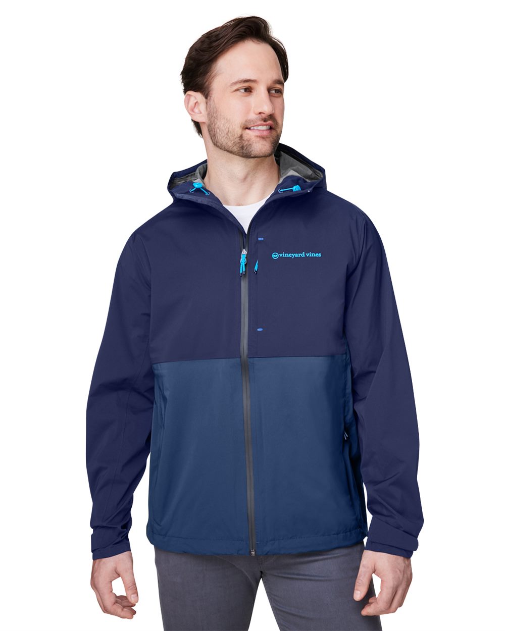 vineyard vines O001647-US vineyard vines O001647 - Men's On-The-Go Packable Rain Shell pour impression personnalisée à Montréal