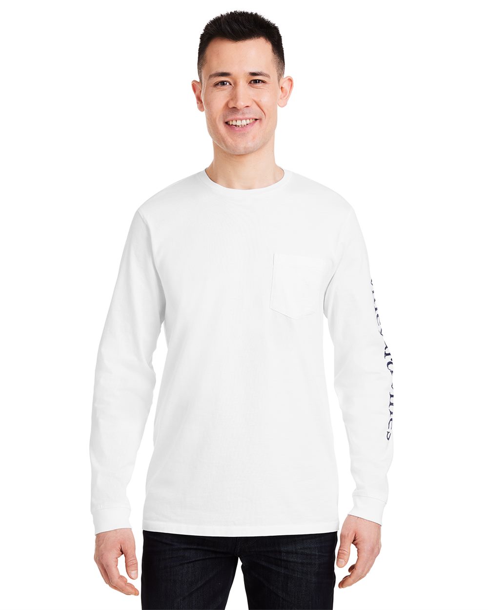 vineyard vines V021214-US vineyard vines V021214 - Unisex Long Sleeve Pocket T-Shirt for custom printing in Montreal