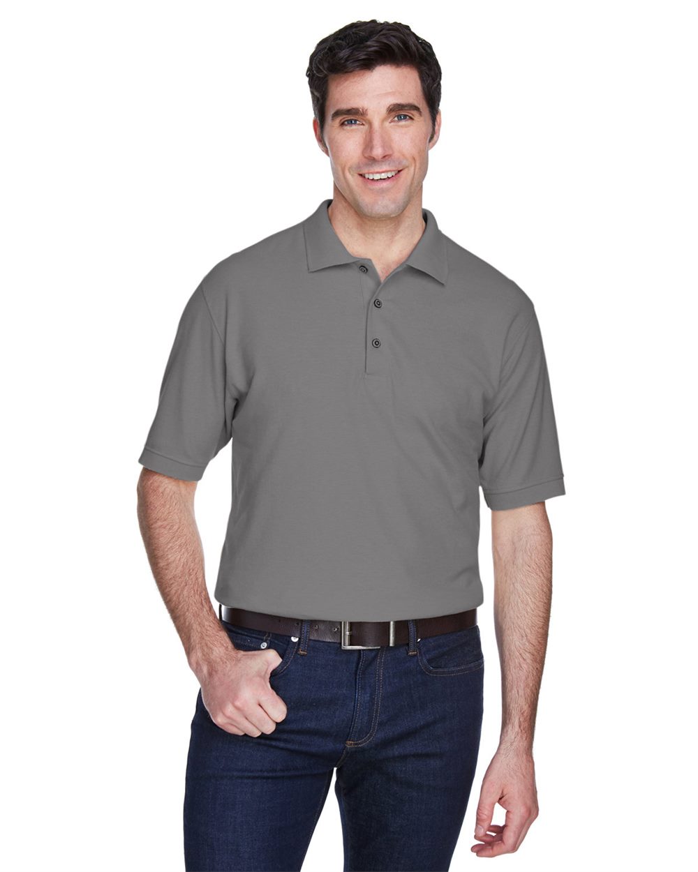 UltraClub 8540-US UltraClub 8540 - Men's Whisper Piqué Polo pour impression personnalisée à Montréal
