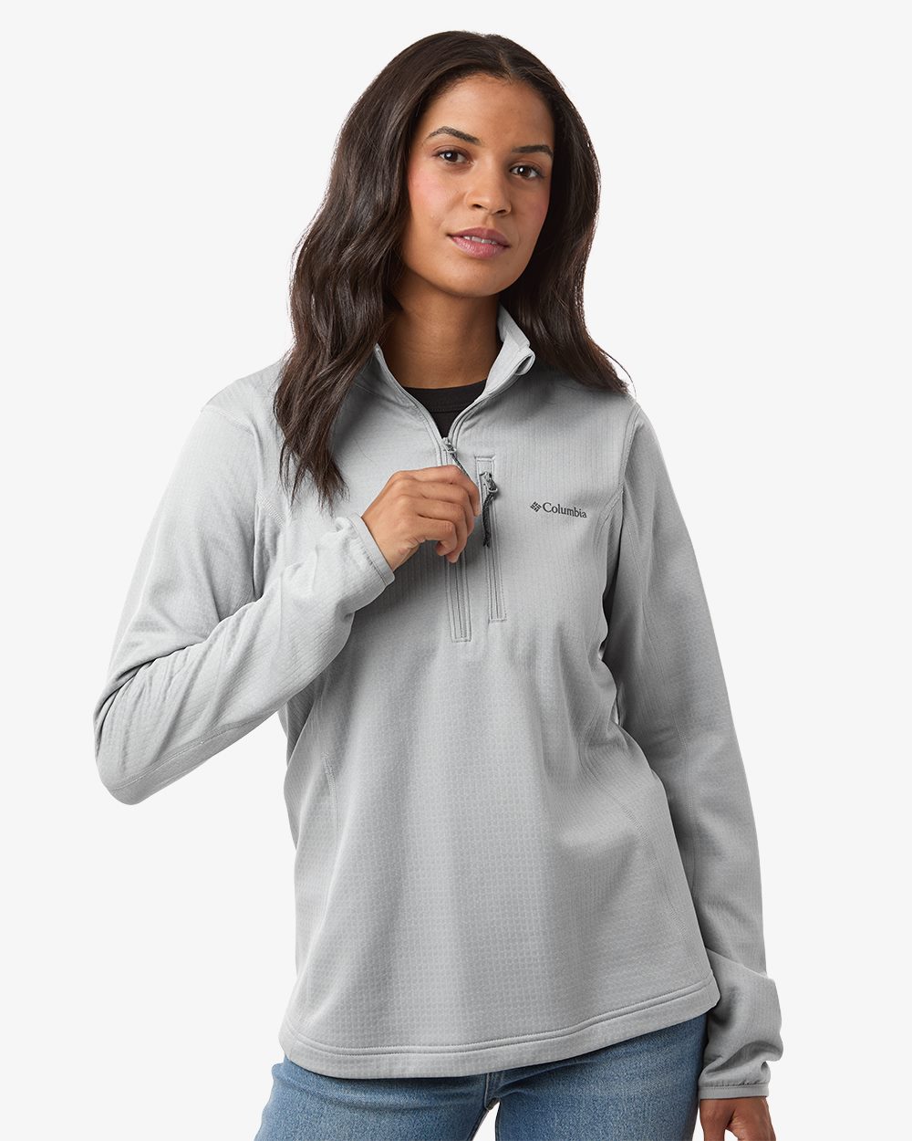 Columbia 213624-US Columbia 213624 - Women's Essential Hikeâ„¢ Grid Fleece Half-Zip Pullover for custom printing in Montreal