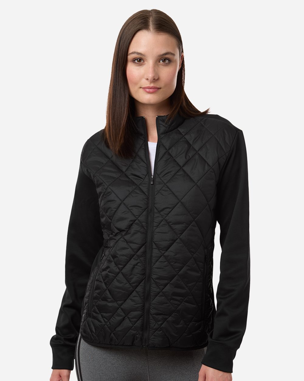 Adidas A1009-US Adidas A1009 - Women's Ultimate Quilted Full-Zip Jacket for custom printing in Montreal