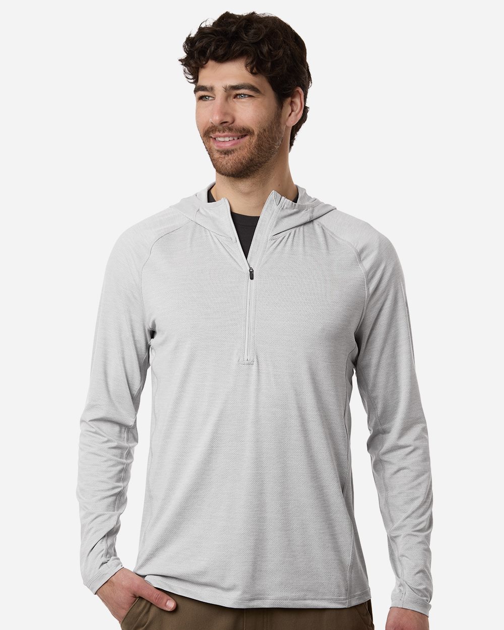 HUK H1200668-US HUK H1200668 - Men's Atoll Half-Zip Hooded Pullover for custom printing in Montreal