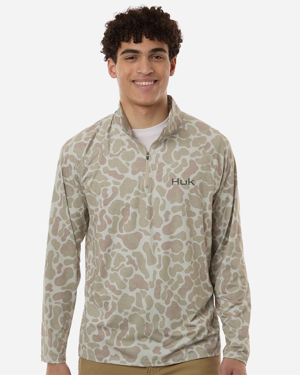 HUK H1200720-US HUK H1200720 - Men's Airweight KC Printed Quarter-Zip Pullover for custom printing in Montreal