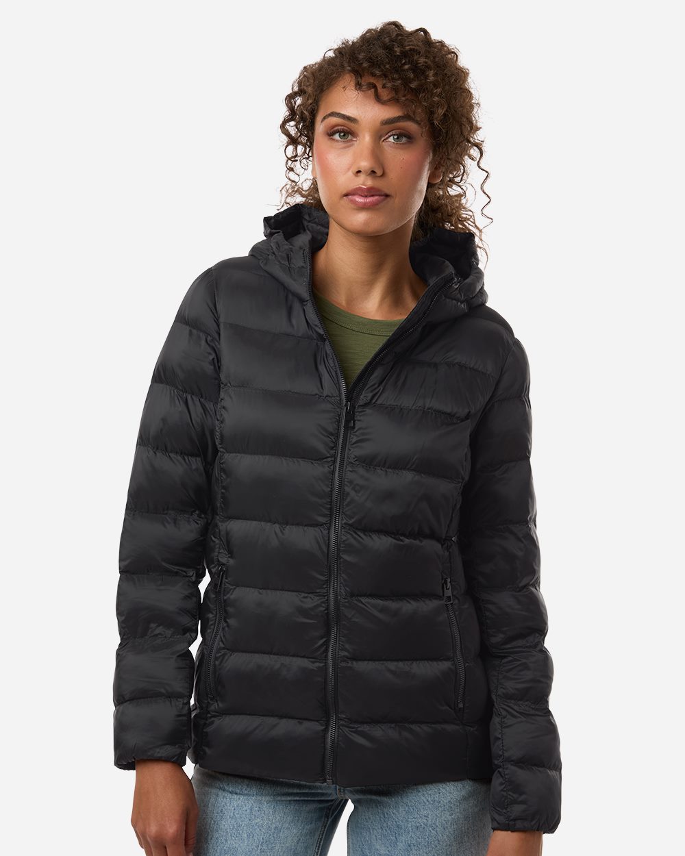 Weatherproof W26715-US Weatherproof W26715 - Women's Lightweight Poly-filled Hooded Puffer Jacket pour impression personnalisée à Montréal