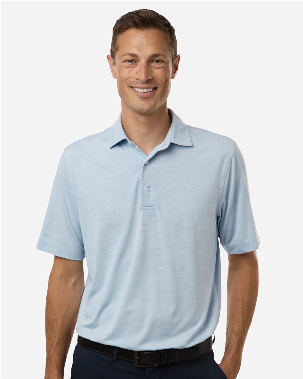 Paragon 162-US Paragon 162 - Men's Bohemian Striped Heather Performance Polo for custom printing in Montreal