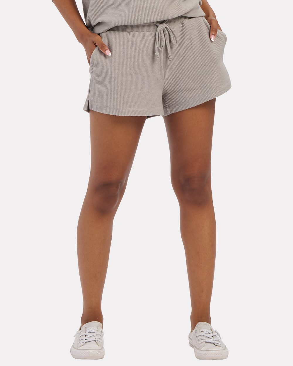 Boxercraft BW6506-US Boxercraft BW6506 - Women's Ribbed Knit Shorts pour impression personnalisée à Montréal