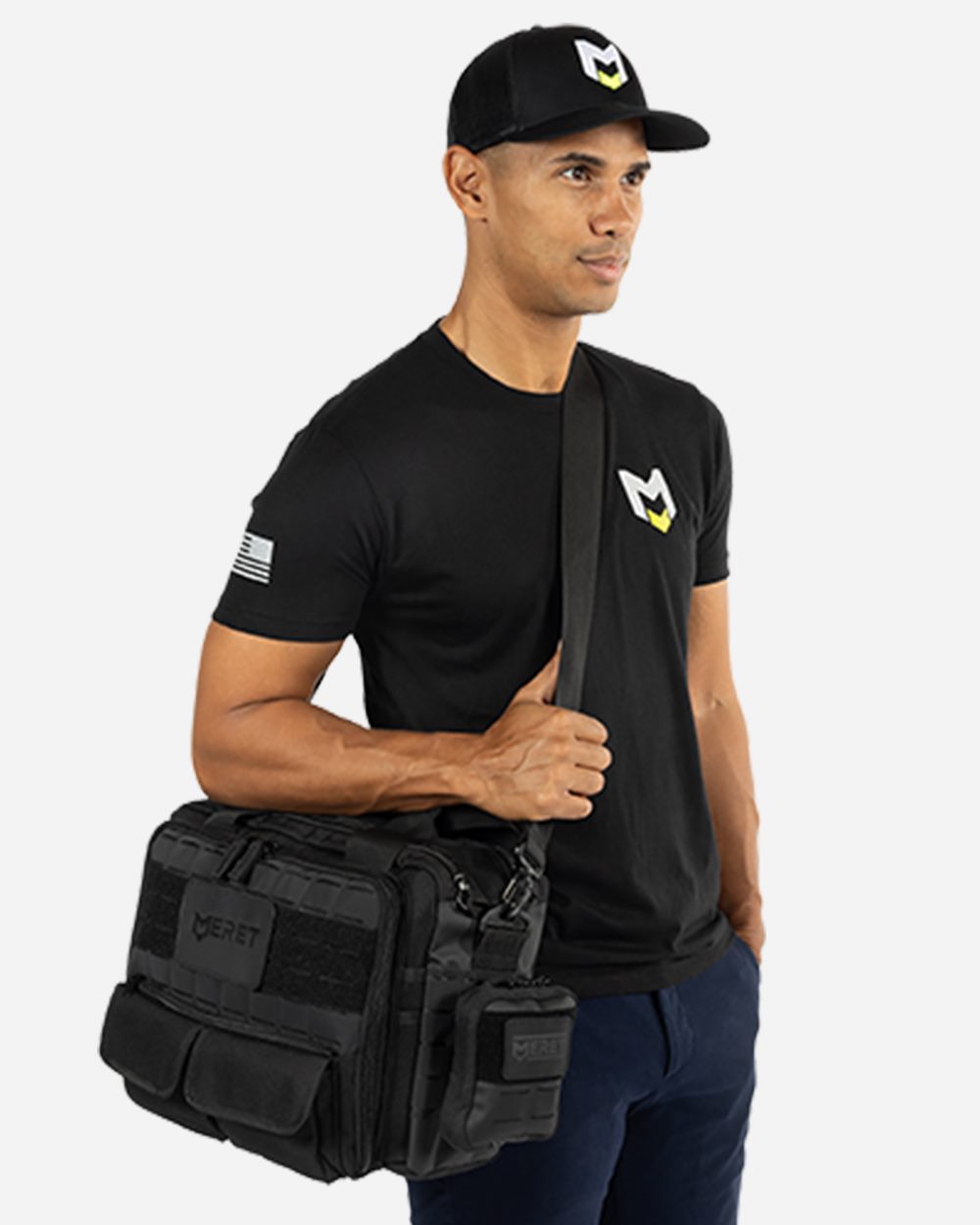 MERET C15-US MERET C15 - Commander 15L Black Shoulder Bag for custom printing in Montreal