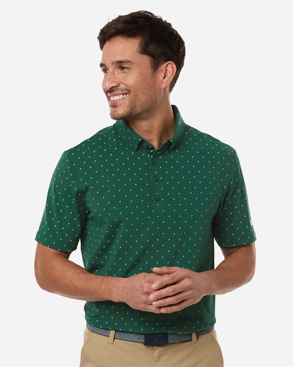 Adidas A2028-US Adidas A2028 - Men's Ultimate365 Micro Print Polo pour impression personnalisée à Montréal