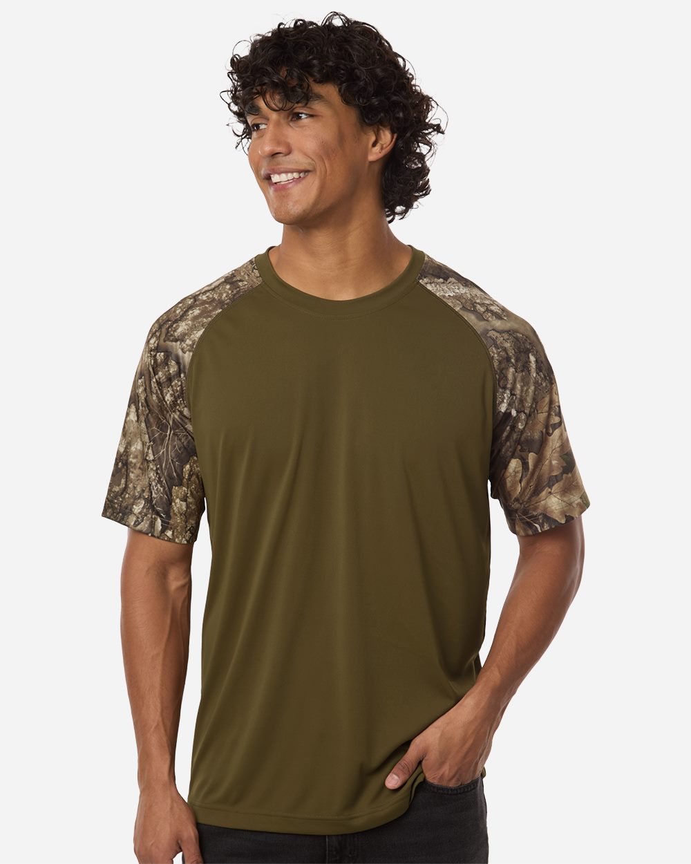 RealTree RT2103-US RealTree RT2103 - Unisex Realtree® Performance Colorblock T-Shirt pour impression personnalisée à Montréal