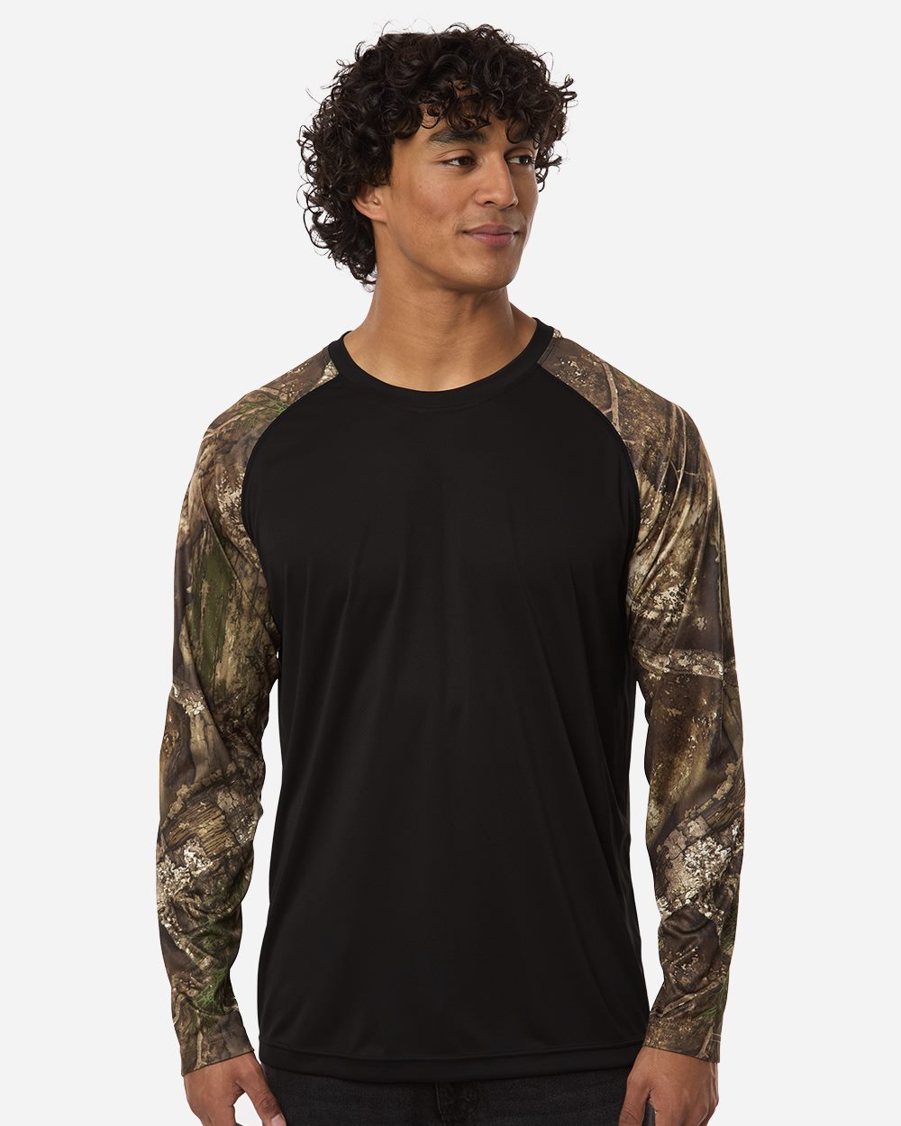 RealTree RT3104-US RealTree RT3104 - Unisex Realtree® Performance Colorblocked Long Sleeve T-Shirt pour impression personnalisée à Montréal