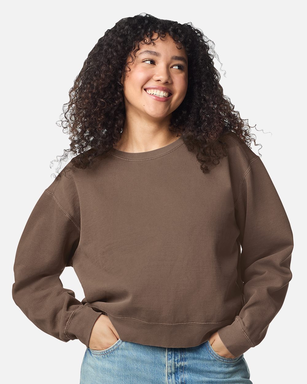 Comfort Colors 1566L-US Comfort Colors 1566L - Women's Garment-Dyed Mid-Length Crewneck Sweatshirt pour impression personnalisée à Montréal