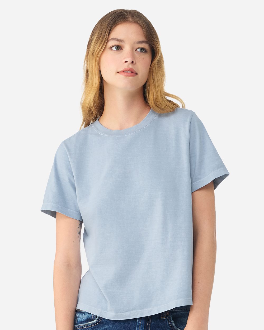 BELLA + CANVAS 6110GD-US BELLA + CANVAS 6110GD - Women's Garment-Dyed Tee for custom printing in Montreal