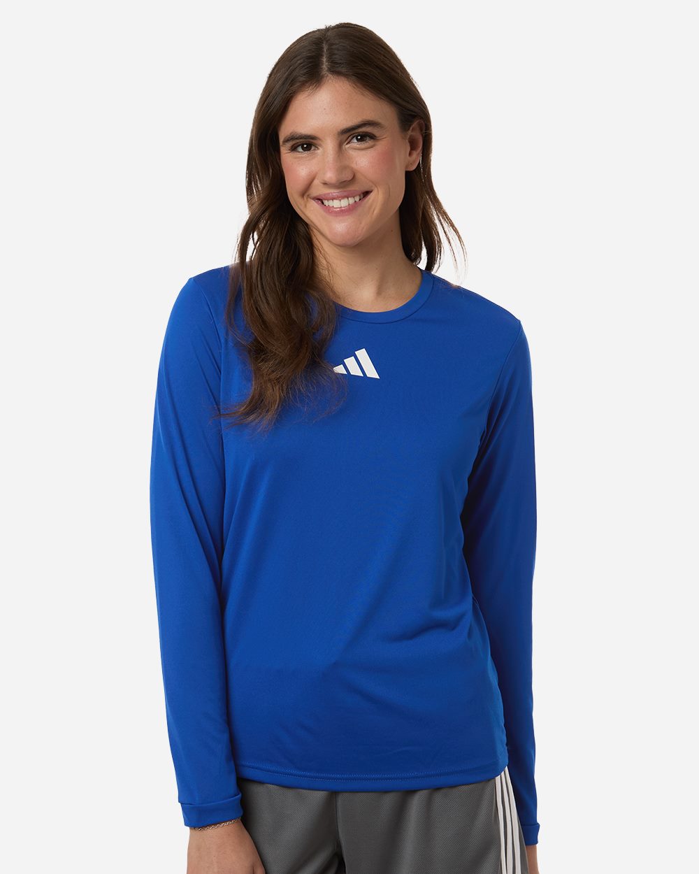 Adidas AT105-US Adidas AT105 - Women's Pregame Long Sleeve T-Shirt for custom printing in Montreal
