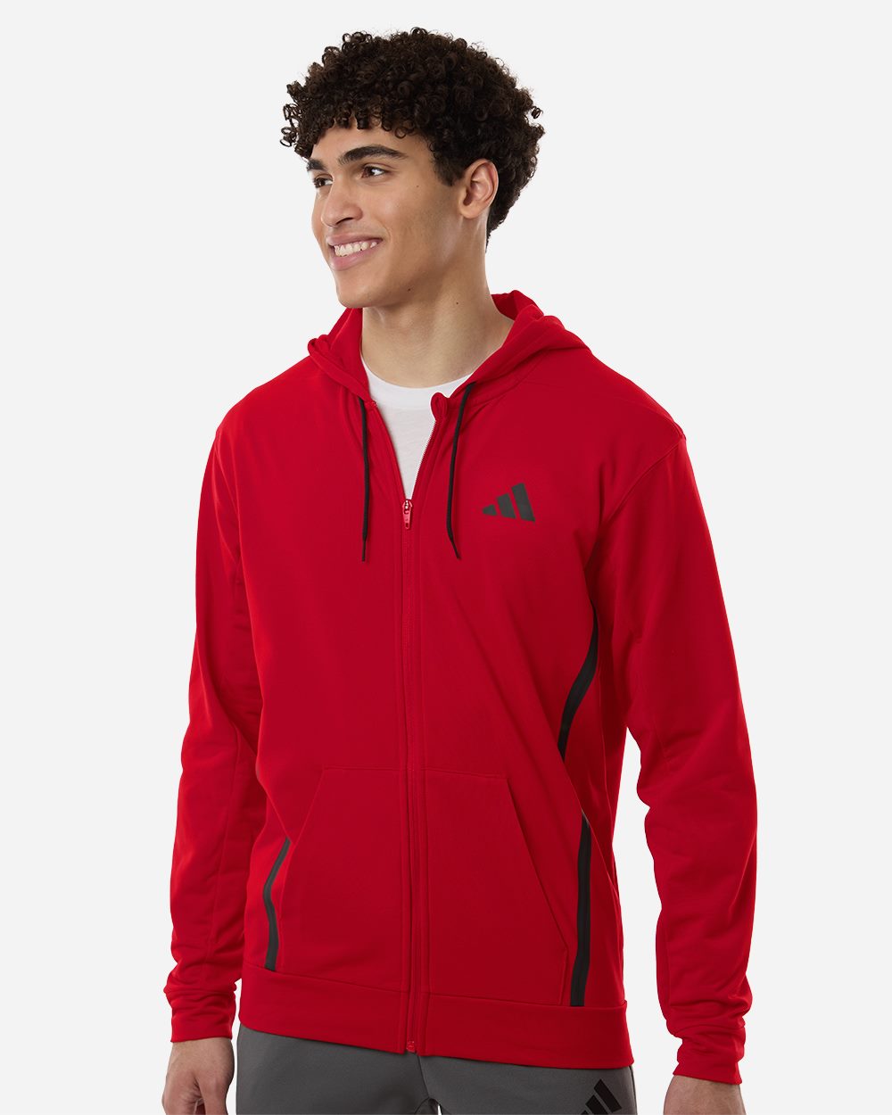 Adidas AT208-US Adidas AT208 - Men's Game & Go Fleece Full-Zip Hooded Sweatshirt pour impression personnalisée à Montréal
