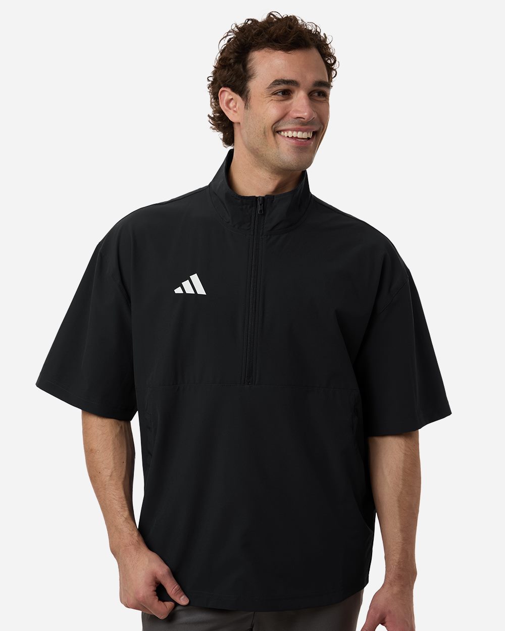 Adidas AT505-US Adidas AT505 - Men's Short Sleeve Quarter-Zip Pullover for custom printing in Montreal