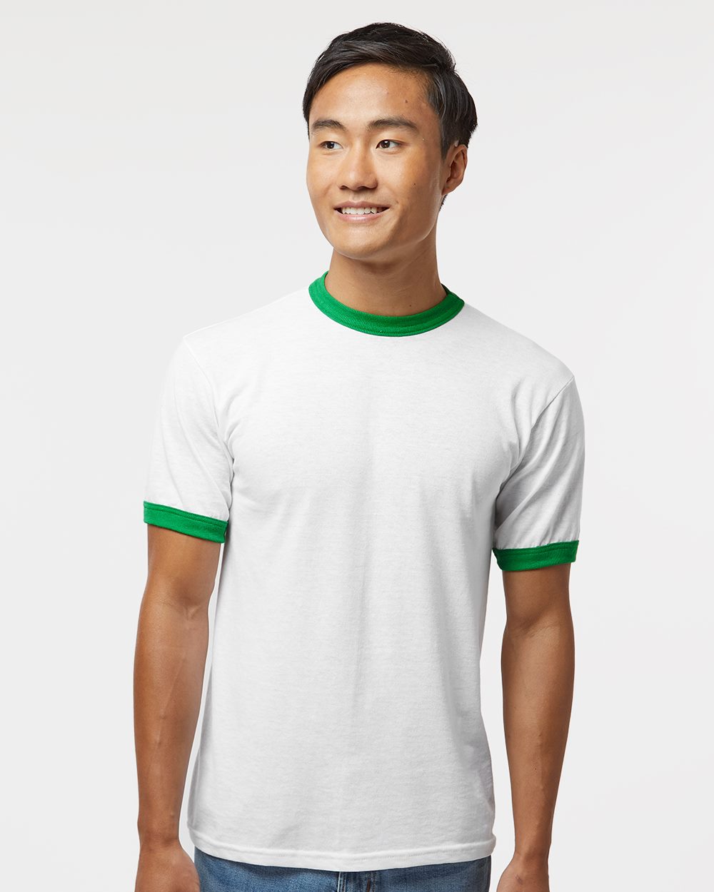 Augusta Sportswear 710-US Augusta Sportswear 710 - Unisex 50/50 Ringer T-Shirt for custom printing in Montreal