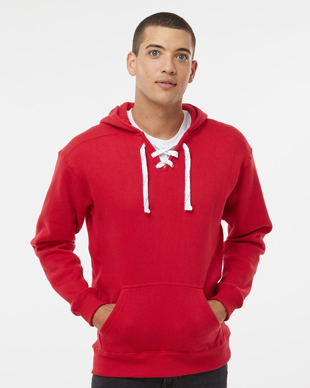 J. America 8830-US J. America 8830 - Men's Sport Lace Hooded Sweatshirt pour impression personnalisée à Montréal