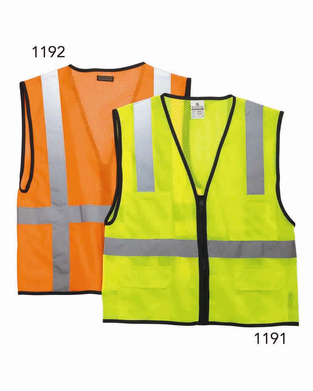 Kishigo 1191-1192-US Kishigo 1191-1192 - Unisex Economy Mesh 6-Pocket Vest for custom printing in Montreal