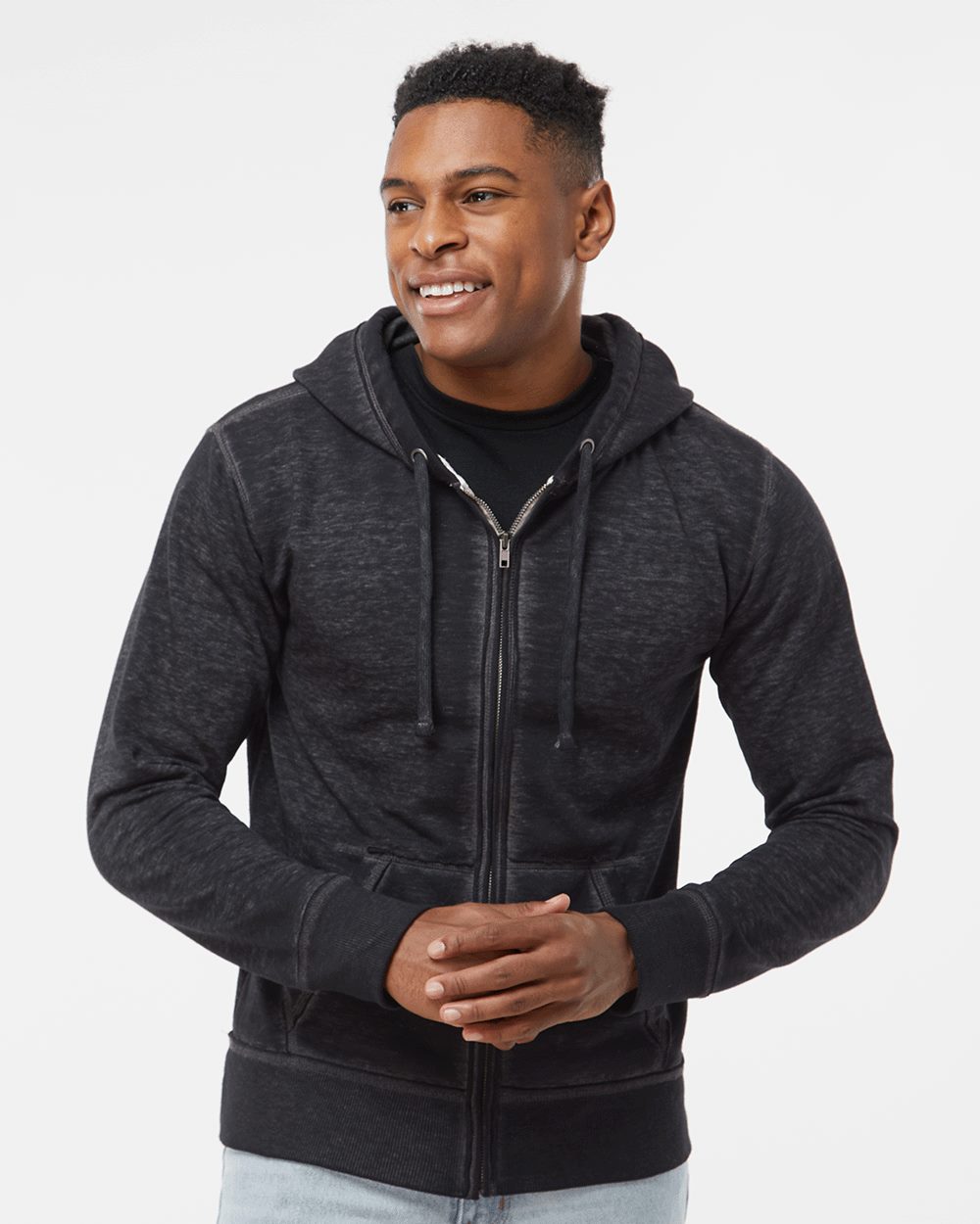 J. America 8916-US J. America 8916 - Men's Vintage Zen Fleece Full-Zip Hooded Sweatshirt for custom printing in Montreal