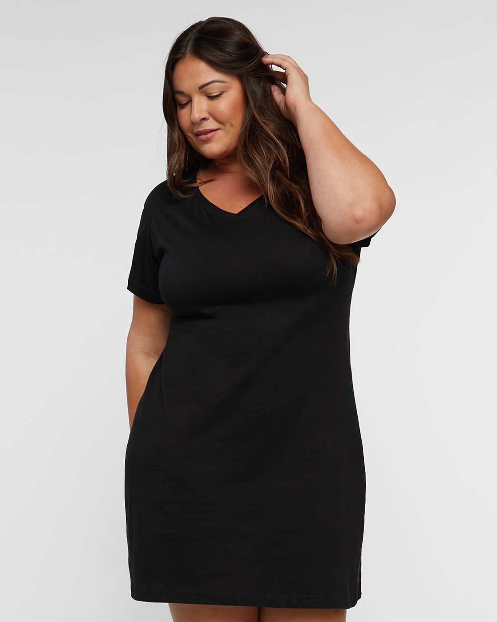 LAT 3522-US LAT 3522 - Women's Fine Jersey V-Neck Coverup pour impression personnalisée à Montréal