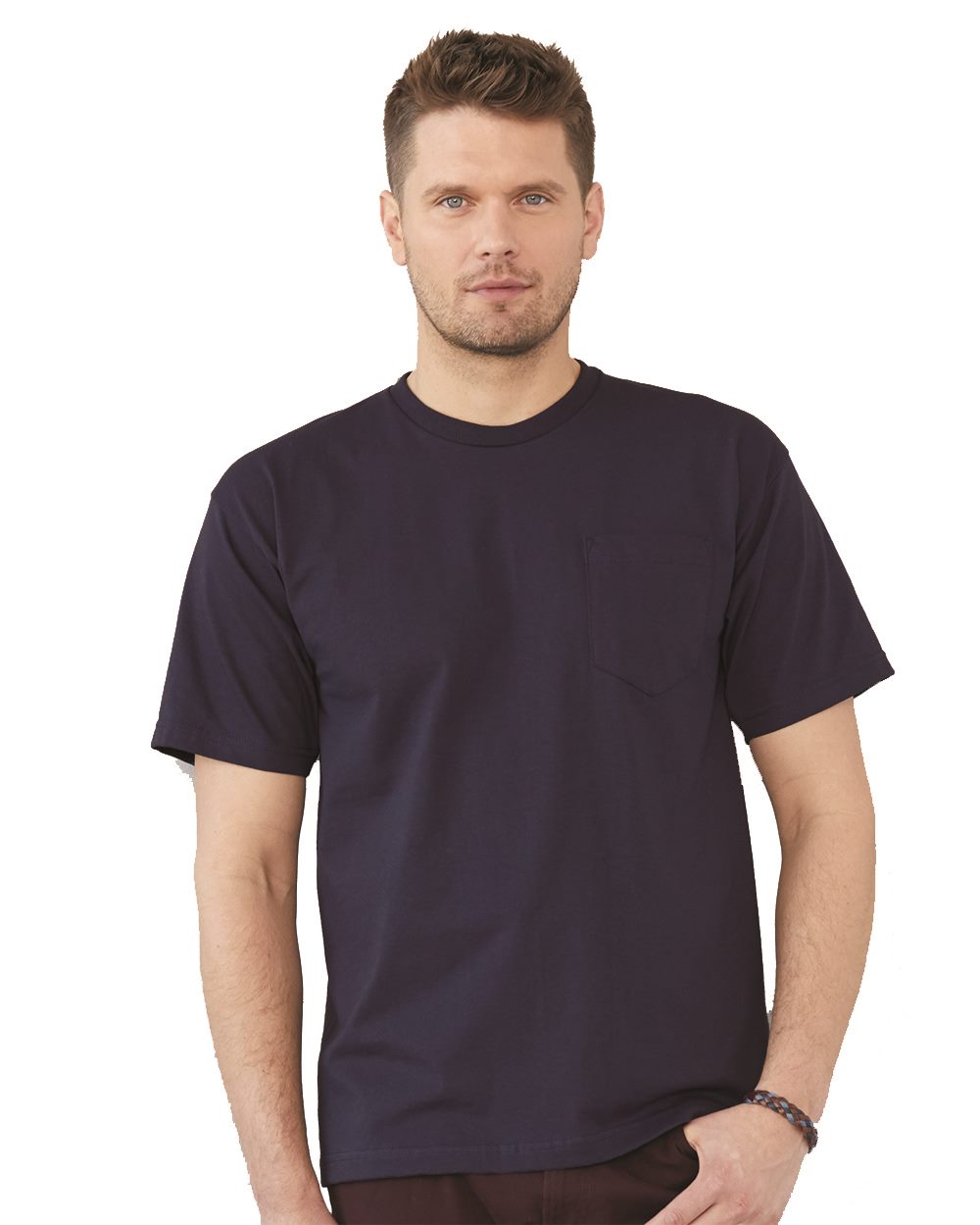 Bayside 5070-US Bayside 5070 - Unisex USA-Made Midweight Pocket T-Shirt pour impression personnalisée à Montréal