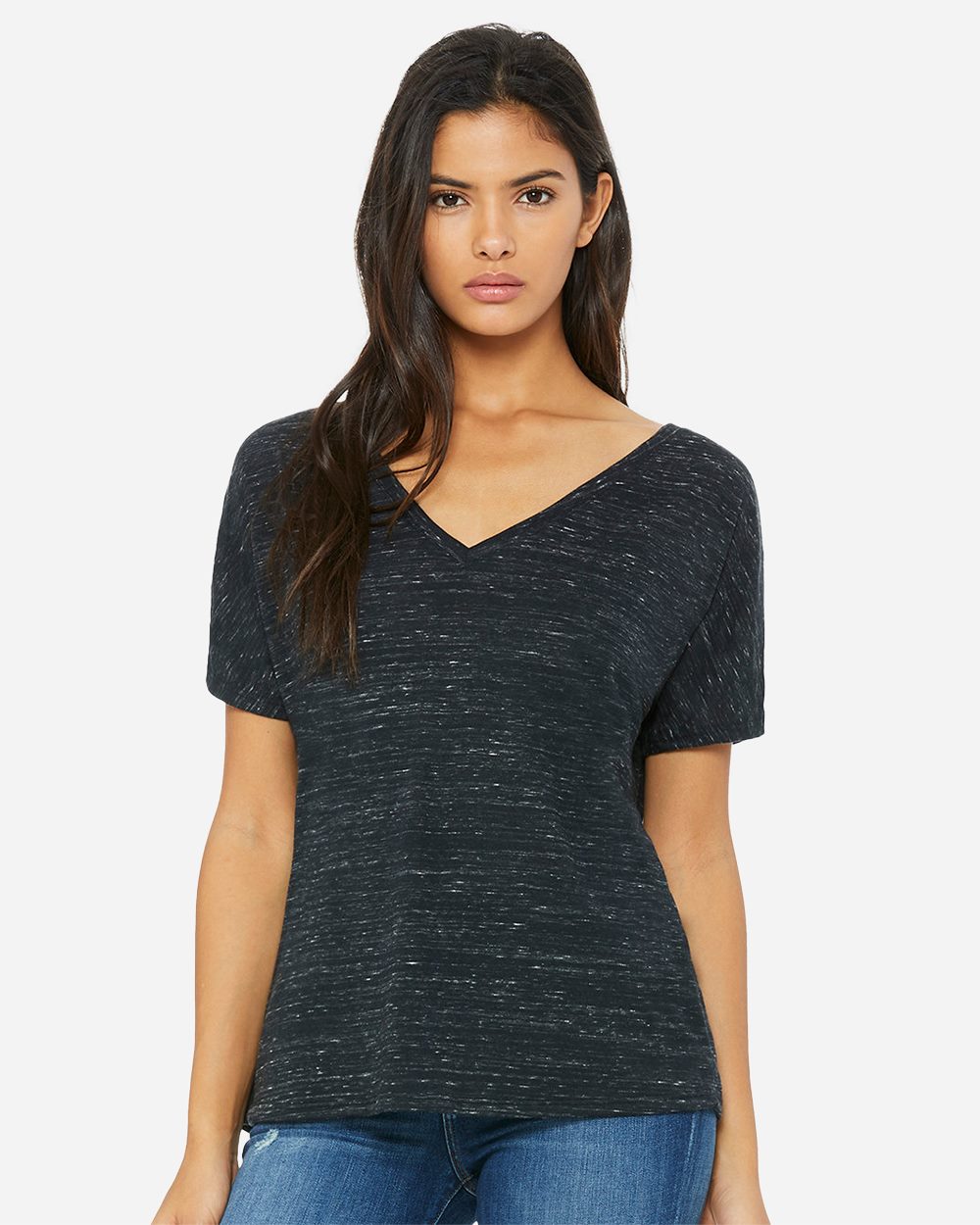 BELLA + CANVAS 8815-US BELLA + CANVAS 8815 - Women’s Slouchy V-Neck Tee for custom printing in Montreal
