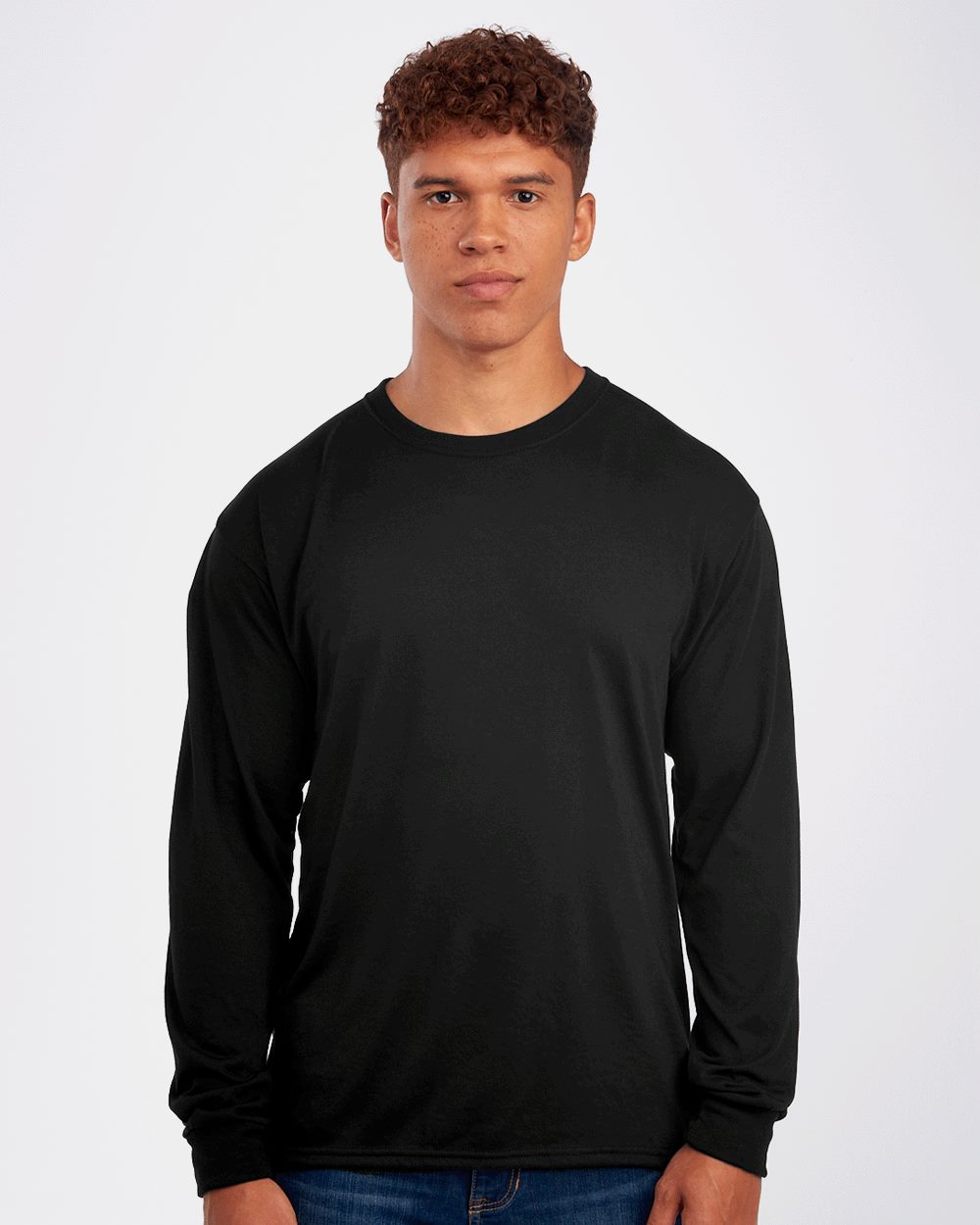 JERZEES 21MLR-US JERZEES 21MLR - Dri-Power® Performance Long Sleeve T-Shirt for custom printing in Montreal