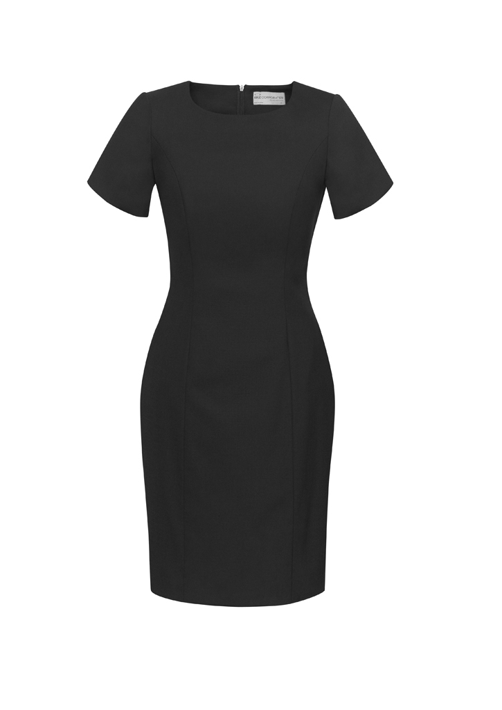 Biz Corporates 34012 Biz Corporates 34012 - Womens Comfort Wool Stretch Short Sleeve Shift Dress pour impression personnalisée à Montréal