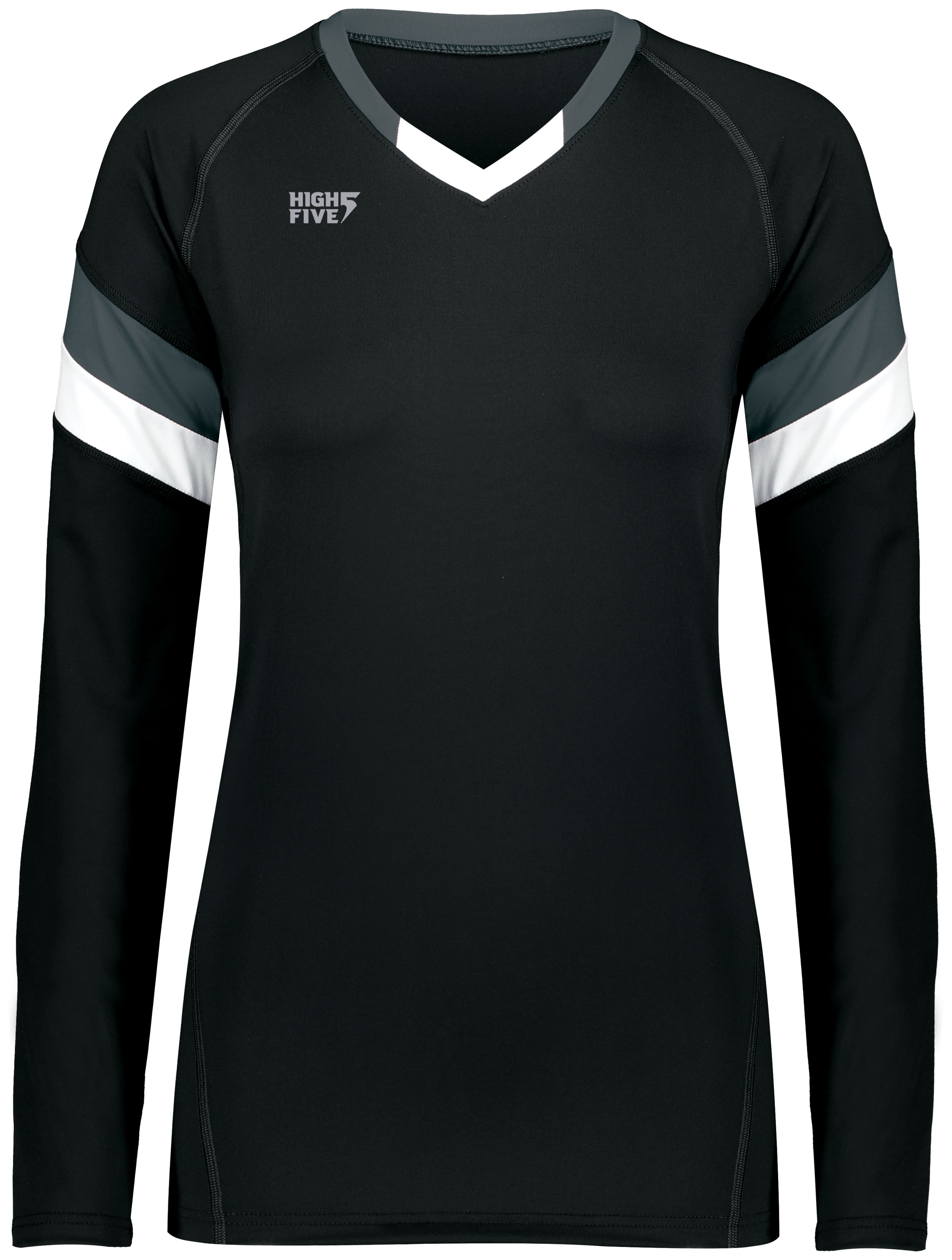High Five 342243 High Five 342243 - Girls TruHit Tri-Color Long Sleeve Jersey pour impression personnalisée à Montréal
