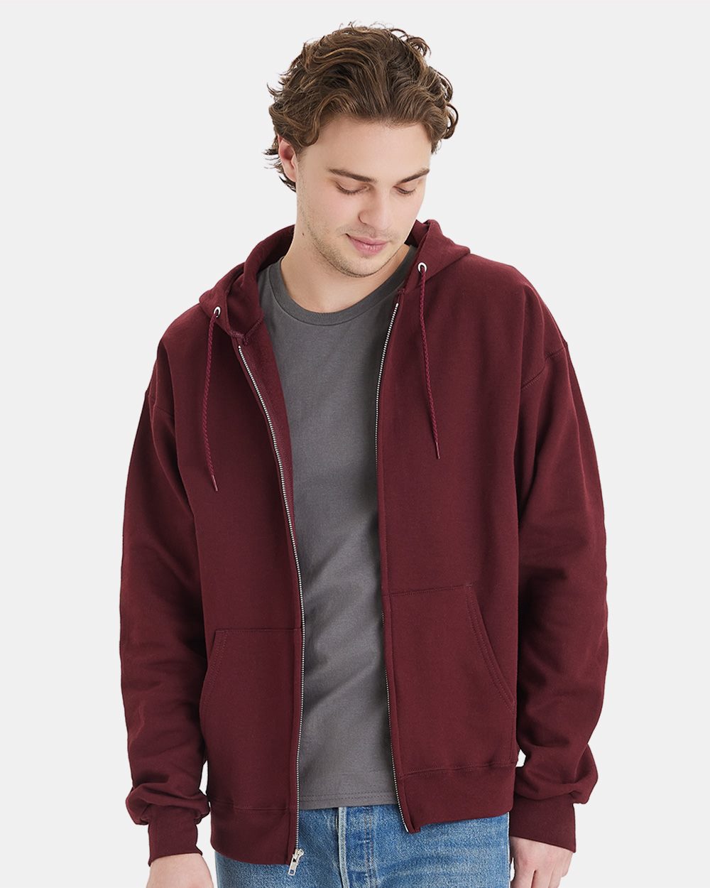 Hanes F280-US Hanes F280 - Unisex Ultimate Cotton® Full-Zip Hooded Sweatshirt for custom printing in Montreal
