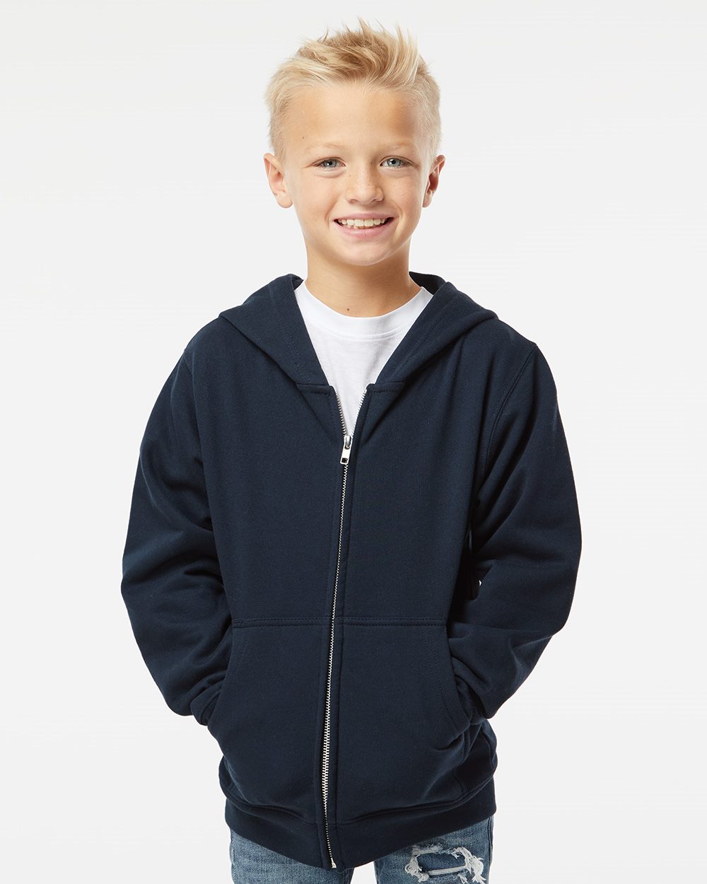 Independent Trading Co. SS4001YZ-US Independent Trading Co. SS4001YZ - Youth Midweight Full-Zip Hooded Sweatshirt pour impression personnalisée à Montréal