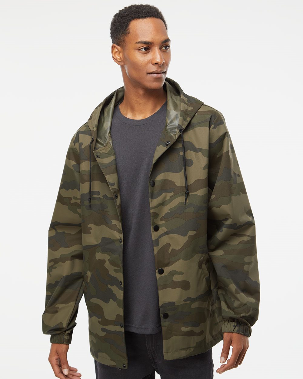 Independent Trading Co. EXP95NB-US Independent Trading Co. EXP95NB - Water-Resistant Hooded Windbreaker pour impression personnalisée à Montréal