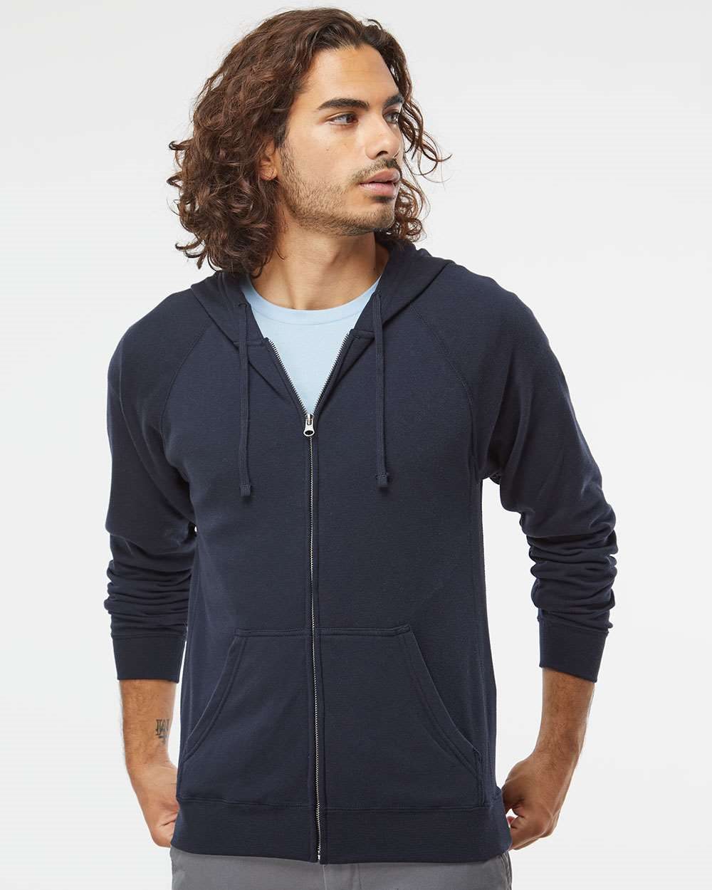 Independent Trading Co. PRM33SBZ-US Independent Trading Co. PRM33SBZ - Special Blend Raglan Full-Zip Hooded Sweatshirt pour impression personnalisée à Montréal