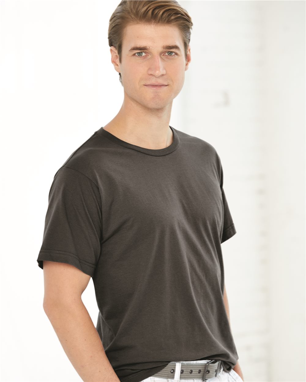 Bayside 5000-US-2 Bayside 5000 - Unisex USA-Made Fine Jersey T-Shirt for custom printing in Montreal