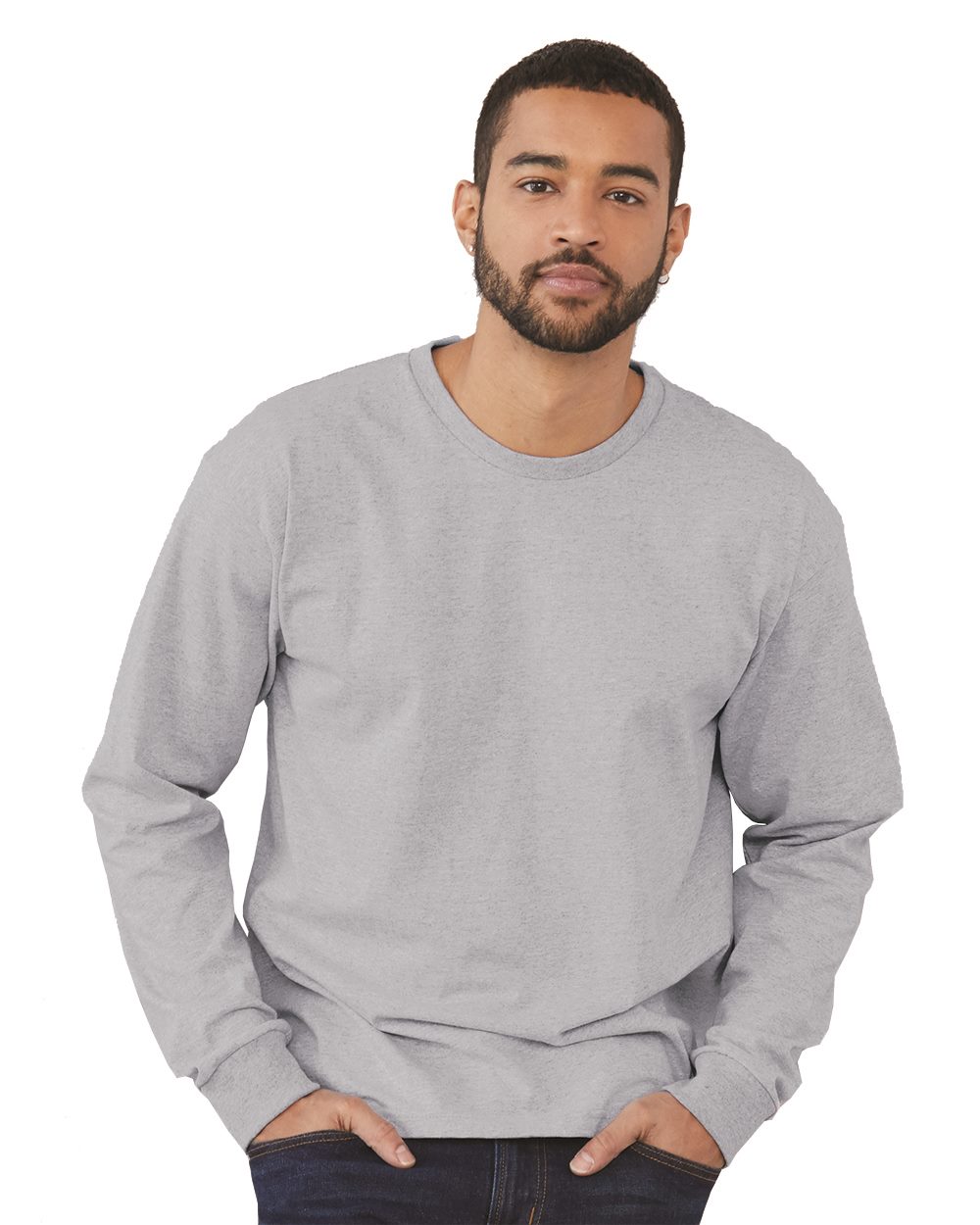 Bayside 5060-US Bayside 5060 - Unisex USA-Made Long Sleeve T-Shirt for custom printing in Montreal
