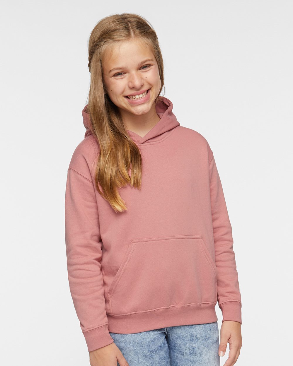 LAT 2296-US LAT 2296 - Youth Fleece Hoodie Sweatshirt pour impression personnalisée à Montréal
