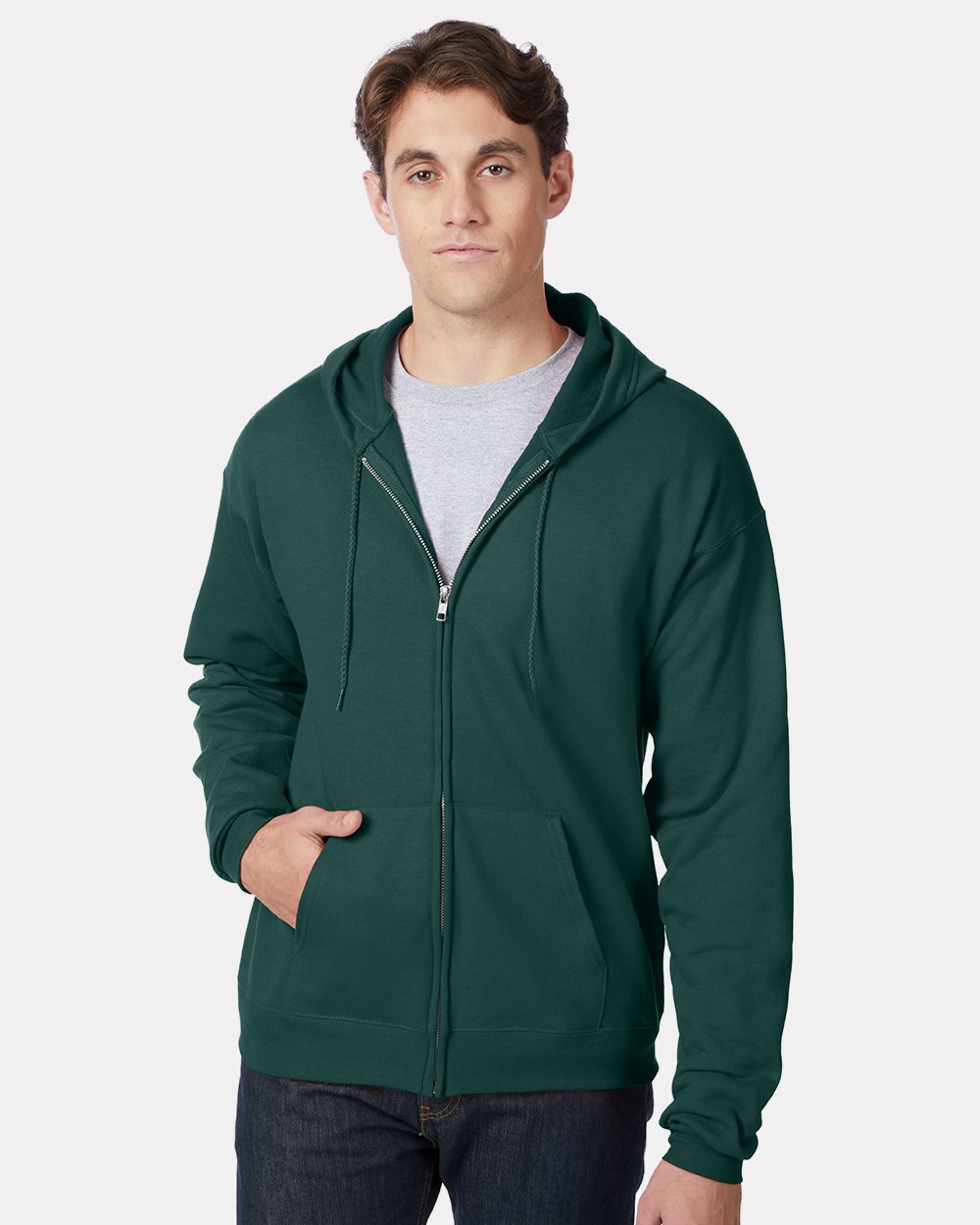 Hanes P180-US Hanes P180 - Ecosmart® Full-Zip Hooded Sweatshirt for custom printing in Montreal