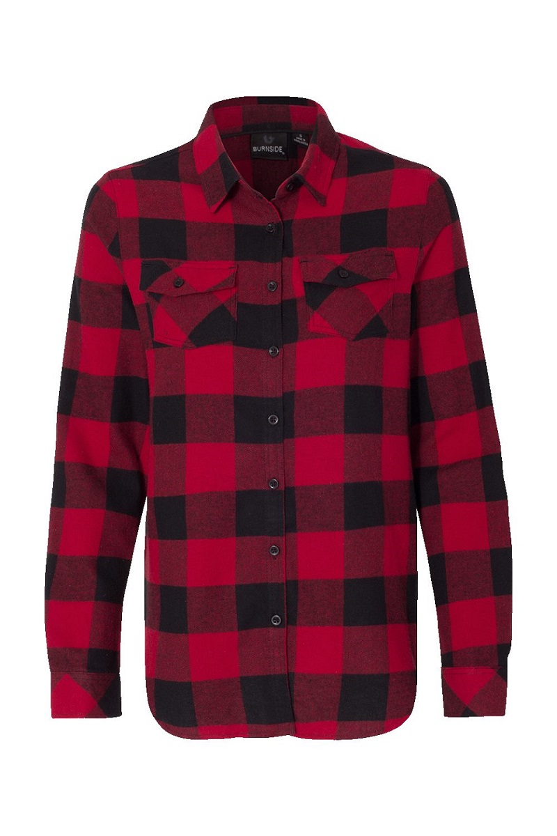 Burnside 5210 Burnside 5210 - Women's Yarn-Dyed Long Sleeve Flannel Shirt pour impression personnalisée à Montréal