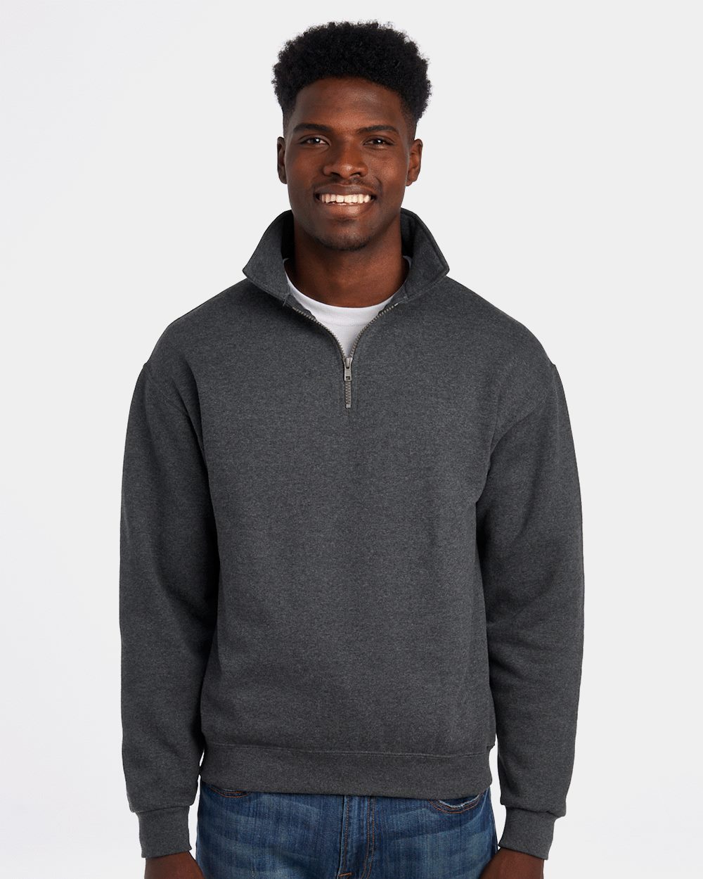 JERZEES 4528MR-US JERZEES 4528MR - Super Sweats NuBlend® Quarter-Zip Cadet Collar Sweatshirt for custom printing in Montreal