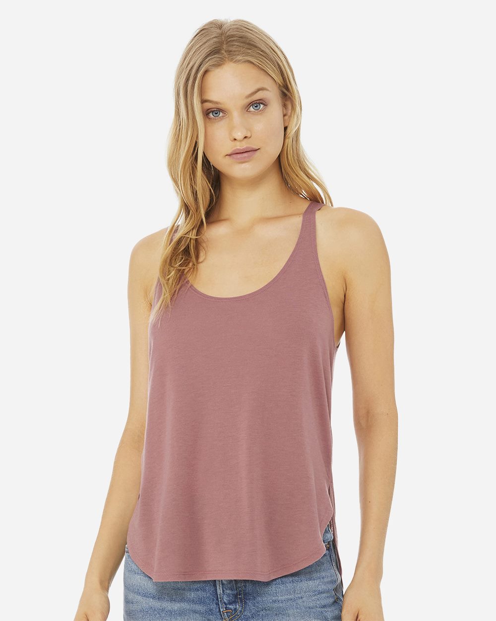 BELLA + CANVAS 8802-US BELLA + CANVAS 8802 - Women's Flowy Tank with Side Slit for custom printing in Montreal