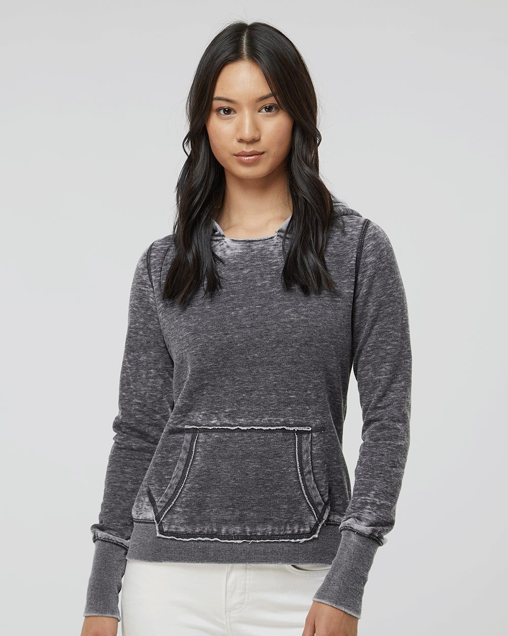 J. America 8912-US J. America 8912 - Women's Zen Fleece Hooded Sweatshirt pour impression personnalisée à Montréal