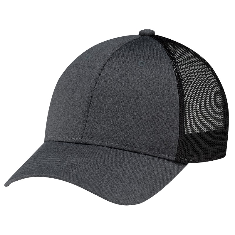 AJM International 4H647M AJM International 4H647M - Polyester Heather / Soft Polyester Mesh 6 Panel Constructed Full-Fit (Mesh Back) for custom printing in Montreal