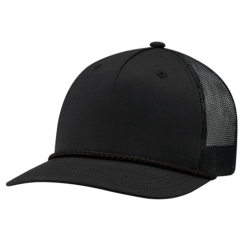 AJM International 5160M AJM International 5160M - Polycotton / Polyester Mesh 5 Panel Constructed Pro-Round-Five (Mesh Back) for custom printing in Montreal